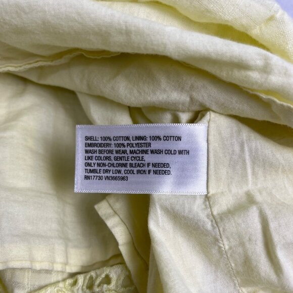 Cat & Jack Yellow Ruffled Dress With Eyelet Hem & Sleeves Sz S (6/7) - Picture 5 of 6